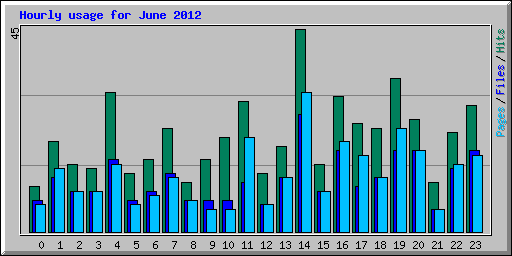 Hourly usage for June 2012